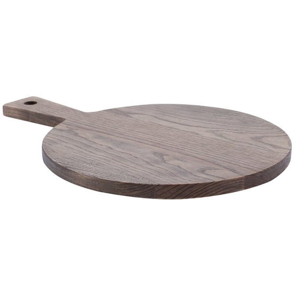 Tablecraft ASHR1410 Gray Ashwood Round Paddle Display Board - 10" x 5/8"