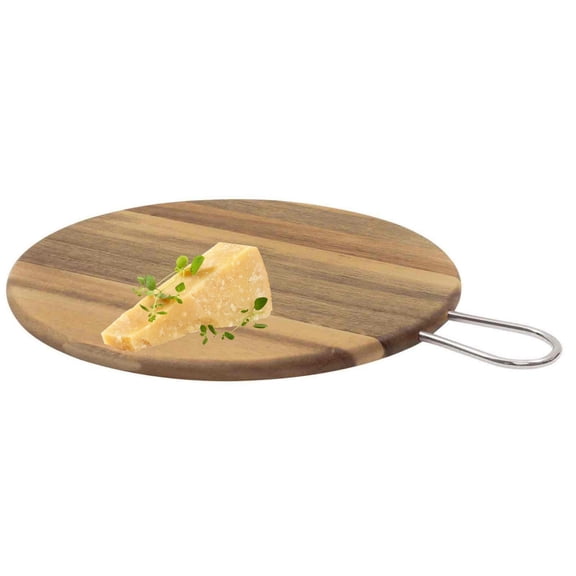 Tablecraft Acacia Collection Display Board with Metal Handle, Acacia Wood, 35.5 x 1.5 cm