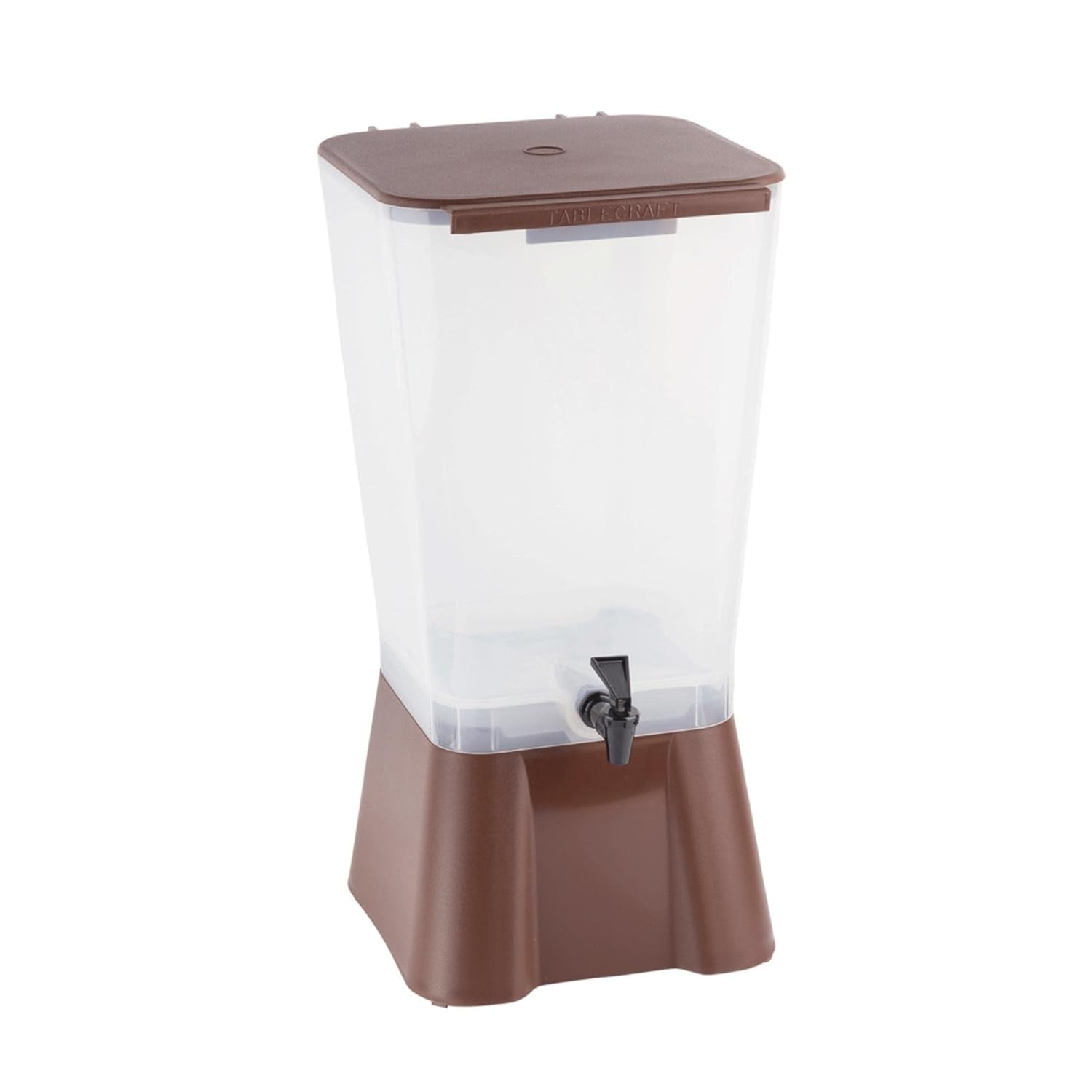 Tablecraft Brown 5 Gallon Plastic Beverage Dispenser | Cold Drink Dispenser for Catering, Buffet or Restaurant Use