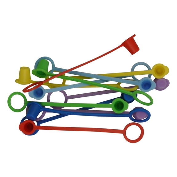 Tablecraft C100TA Squeeze Bottle Tethered Cap Assorted 12 Pack