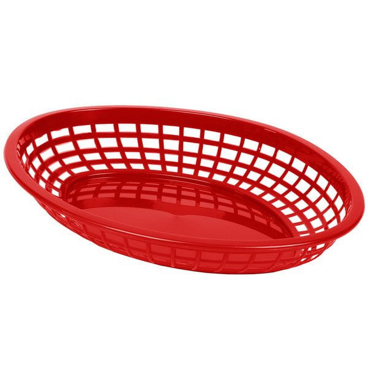 Tablecraft HM1175R 8-1/4X3-1/4 Hand Woven Ridal Red Round Basket