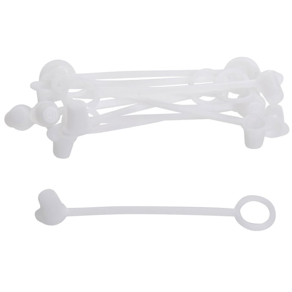 Tablecraft Clear Polyethylene Squeeze Bottle Tethered Cap - Pack of 12