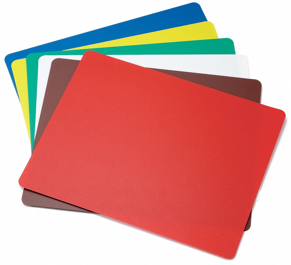 Assorted Color Flexible Plastic Chopping Mat Set, 18" x 24"