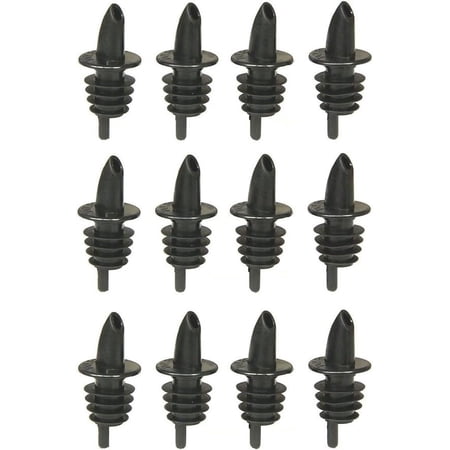 Tablecraft Free Flow Pourers, Black, 12-Pack