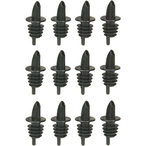 Tablecraft Free Flow Pourers, Black, 12-Pack