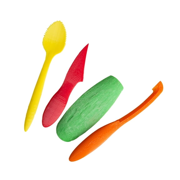 Tablecraft H50001 Fruit Tool Set, 4.875" x 1" x 0.25", White