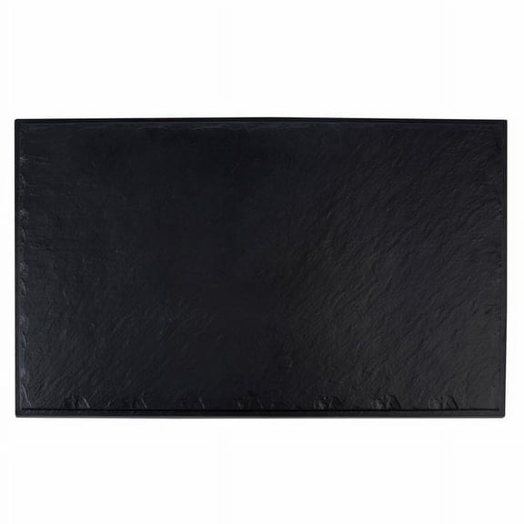 Tablecraft MGD2112 Frostone 21" x 12 7/8" x 1 1/8" Rectangular Faux Slate Melamine Display Tray