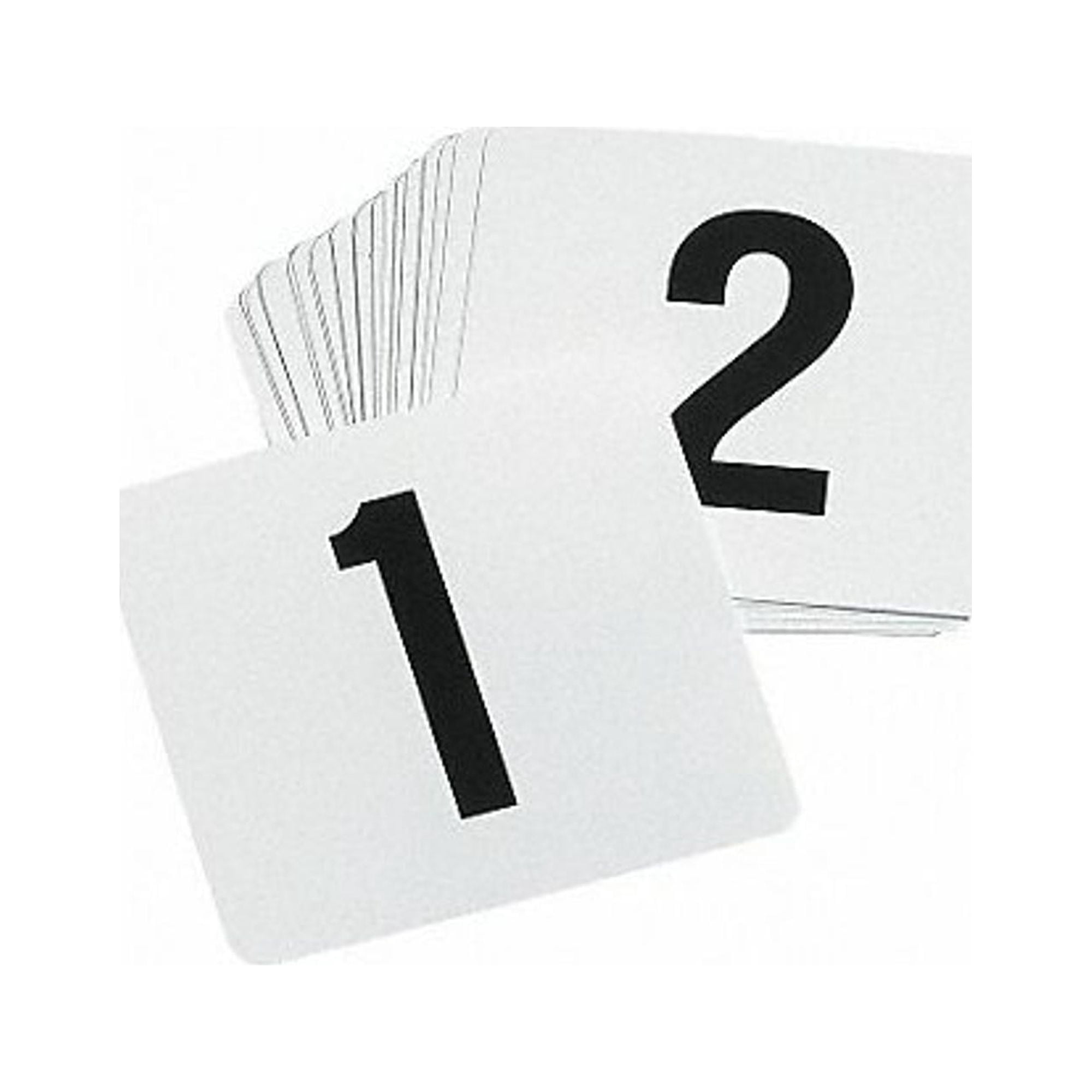 Tablecraft Number Card,3 3/4 in W,White,PK100 TN100