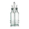 thumbnail image 1 of Tablecraft Olive Oil Bottle Set With Two 16 Oz. Square Bottles/Chrome Rack, 1 of 1