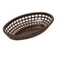 thumbnail image 1 of Tablecraft Oval Plastic Serving Baskets, 1-7/8"H x 6"W x 9-3/8"D, Brown, Pack Of 12 Baskets, 1 of 4
