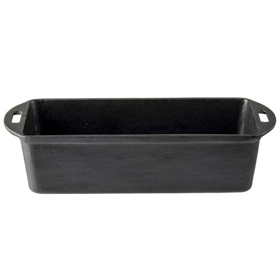 Tablecraft Rectangular Loaf Pan, Cast Iron, 10.125 x 5.25 x 2.875" (12" L w/Handles)