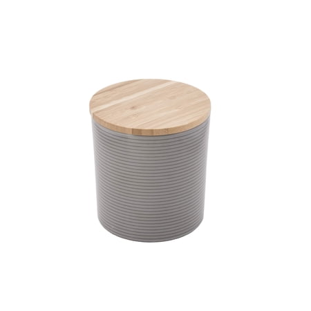 Tablecraft TablCraft's Crofthouse Collection Canister with Lid, 28 oz, 4.75 x 4.75 x 5, Melamine & Bamboo