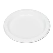 Tablemate Reusable/disposable Plastic Plate - 7" Diameter Plate - Plastic - 125/pack (7644WH)