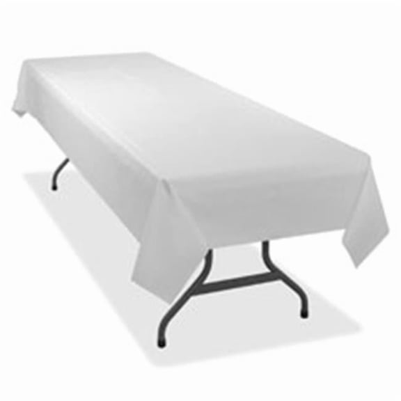 Tablemate Products TBL549WHCT Heavy-duty Plastic Table Covers - White