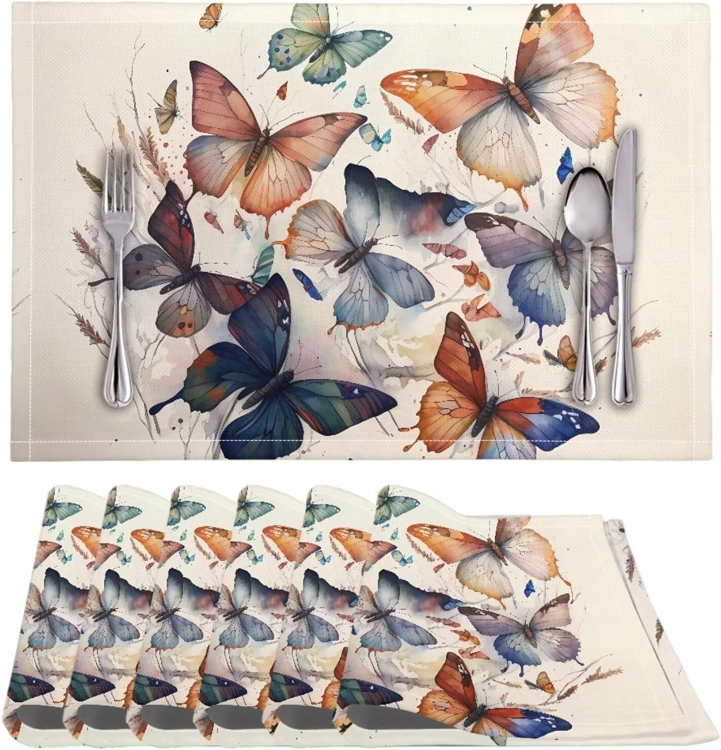 Tablemats Pack of 6, Washable Heat Resistant PVC Weave Texture Dining