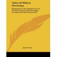 thumbnail image 1 of Tables of Biblical Chronology: Exhibiting Every Date Definitely Given in the Holy Scriptures, with the Passage or Authority on Which It Rests (1875) Paperback, 1 of 1