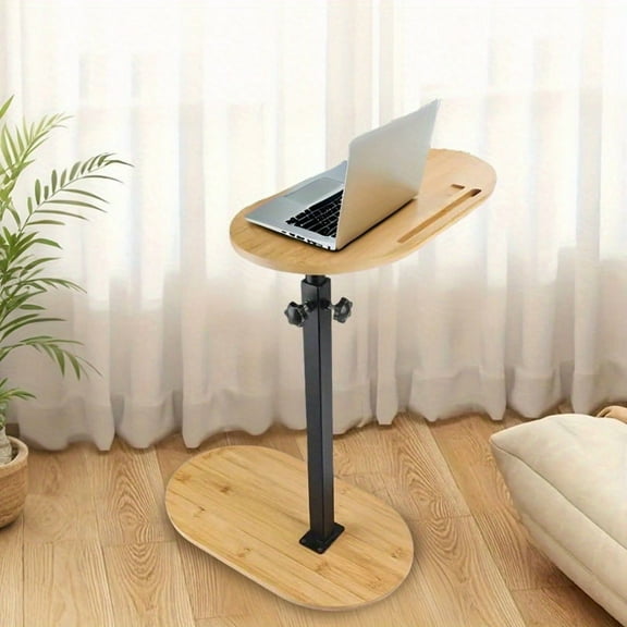 Tables Computer Workstations Adjustable Height Side Table High-Density Fiberboard C-Shaped End Table for Couch, 360 Swivel Small Side Table for Home Office, Living Room, Bedside