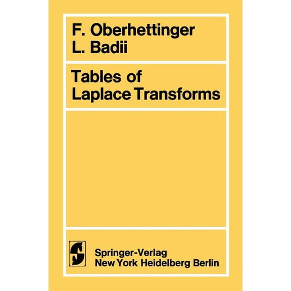 Tables of Laplace Transforms, (Paperback)