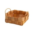 thumbnail image 1 of Tablescape Decor Bread Basket 1pc Storage Basket to Weave Wooden Egg Basket Handheld Woven Basket Wood Storage Racks, 1 of 8