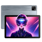 AEEZO 10 Inch Android Tablet, 30GB RAM 128GB ROM 2TB Expand, Octa-Core, Widevine L1, 6200mAh Fast Charge, WiFi 6 BT5.4, Gray