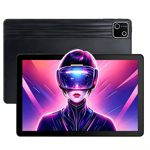 AEEZO 10 Inch Android Tablet, 30GB RAM 128GB ROM 2TB Expand, Octa-Core, Widevine L1, 6200mAh Fast Charge, WiFi 6 BT5.4, Black