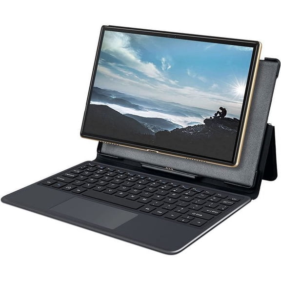 Tablet 10.1'' YESTEL Magnetic keyboard+Mouse4GB+64GB ROM(TF 512GB)Android 11 with 5G+2.4G WiFi,Octa-Core,6000mAh-Gold