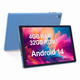 thumbnail image 1 of PUTECCH Tablet 10 inch, Android 14 Tablet, 32GB ROM 1TB Expand Computer Tablets, Quad Core Processor 6000mAh Battery, 1280x800 IPS Touch Screen, 2+2MP Dual HD Camera, Bluetooth Wifi Tablet PC，Blue, 1 of 10