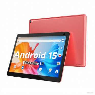 Tablet 10 inch, Android 15 Tablet, 32GB ROM 1TB Expand Computer Tablets, Quad Core Processor 6000mAh Battery, 1280x800 IPS Touch Screen, 2+8MP Dual HD Camera, Bluetooth Wifi Tablet PC, Red