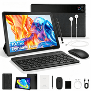 AEEZO 10.1 Inch Tablet Set with Keyboard and Mouse, 16GB RAM 32GB ROM 1TB Expand, 5G WiFi Octa-Core, Black