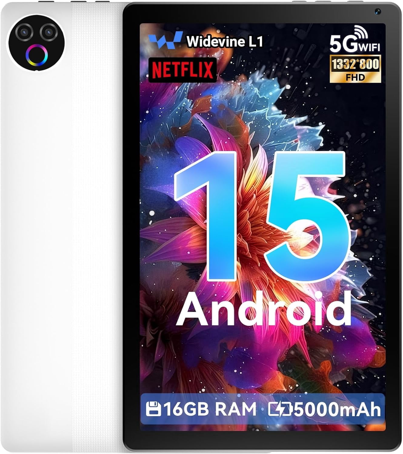 Android 15 5-Core 10inch Tablet,16GB Ram+32GB ROM +1TB Expand,IPS