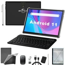 Tablet 10 inch Android Tablet, Android 11 Tablet, 4G Phone Tablet, 2 in 1 Tablet,Tablet with Keyboard,4GB RAM+64GB Storage,Octa-Core Processor,Dual 13MP Camera,Wi-Fi Tablet,Mother's Day Gift Tablet