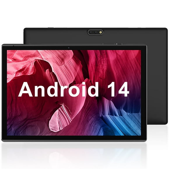 Tablet 10 inch Android 14 Tablet PC, 10.1" Touch Screen, Quad-Core Processor, 32GB ROM 6GB RAM 2MP+8MP Dual Camera, WiFi Bluetooth 1TB Expand IPS Full HD Display