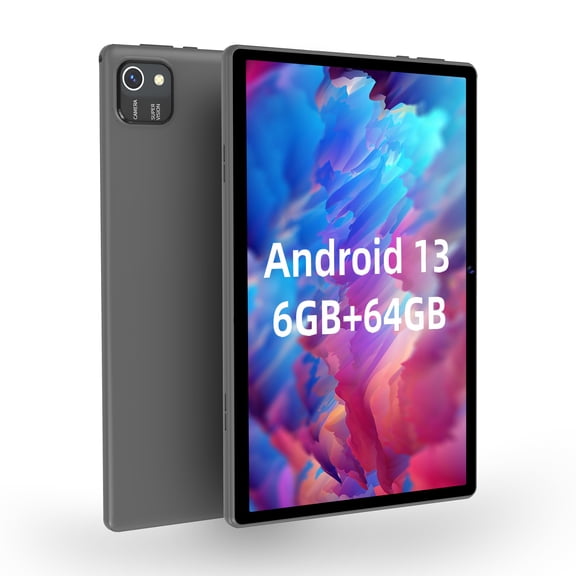 Tablet 10 inch Android Tablets, 6GB RAM 64GB ROM 512GB Expand, Quad-Core Processor, 1280x800 LCD Touch Screen, WiFi, Dual Camera, BT, 6000mAh Battery