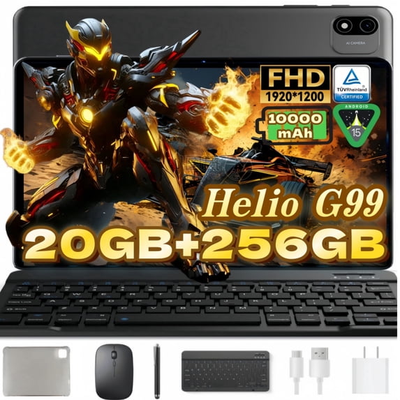 Tablet 11 inch ZPad3 android tablet, 11" 120Hz 1920x1200 FHD Display, 20GB+256GB+2TB Expand, Helio G99 Octa Core CPU, Android 15 tablet, 10000mAh+18W Fast Charge, Widevine L1, 8/16MP