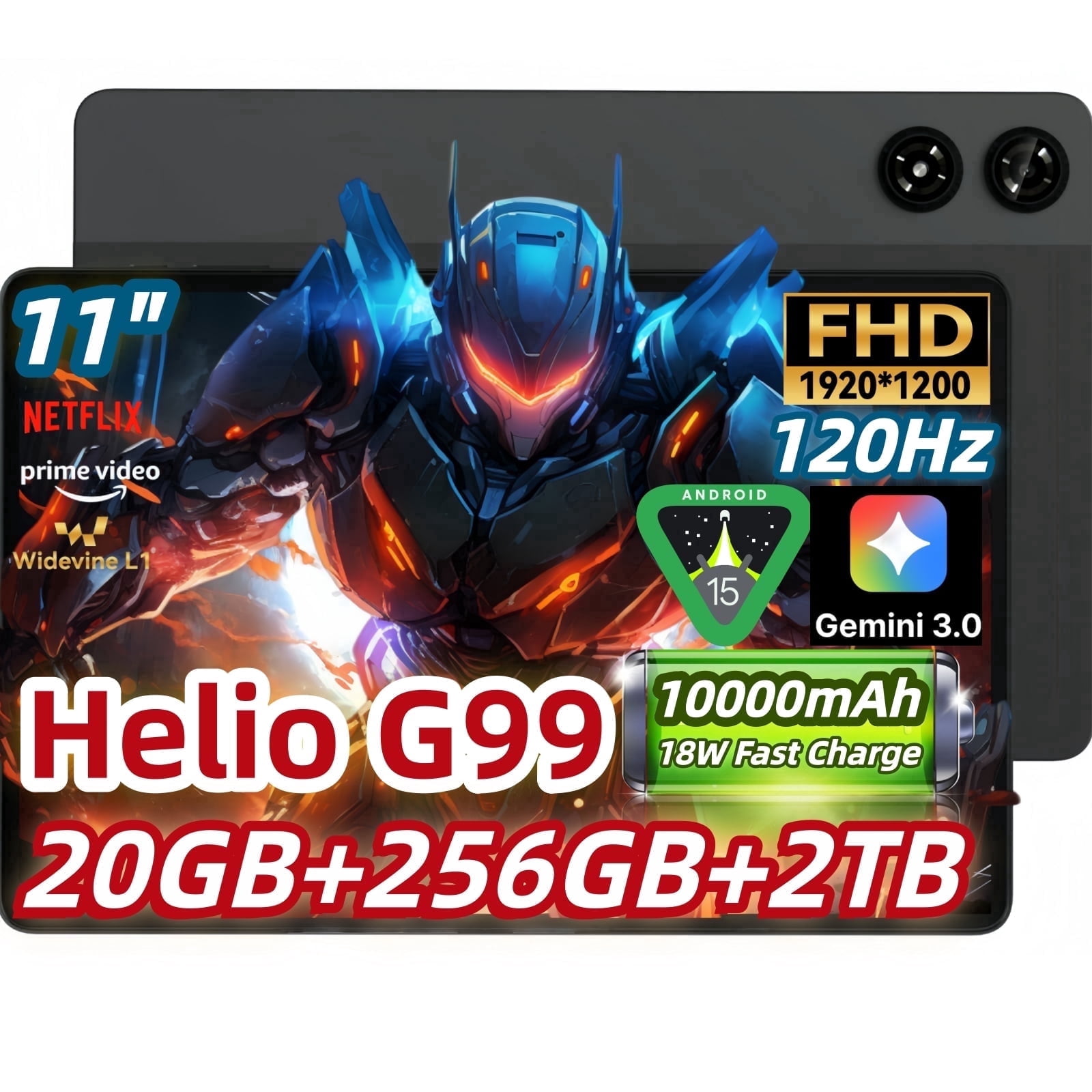 Android Tablet ZPad3, 11 inch, 1920x1200 FHD, 120Hz, 20GB+256GB+
