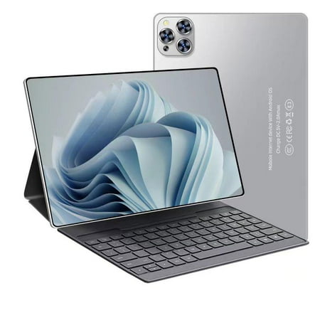Tablet 2025 Newest Android 12 Tablet, 10 Inch Tablet,5G Wi-Fi Tablet Computer,2 In 1 Tablet with Keyboard, 256GB ROM+8GB RAM ,Octa-Core Processor,1920 * 1200 IPS,Bluetooth,GPS,Black