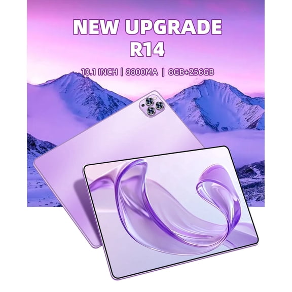 Purple Tablet 10.1 Inch 2026 Newest Android 12 Tablet 5G Wi-Fi Tablet Computer,2 In 1 Tablet with Keyboard, 256GB ROM+8GB RAM ,8-Core Processor,1920 * 1200 IPS,Bluetooth,GPS