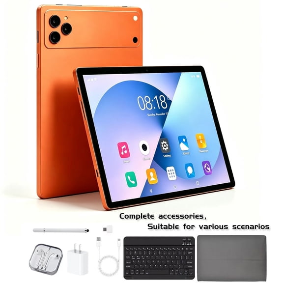 Tablet 2026 Android 13 Tablet, 10 Inch Tablet,5G Wi-Fi Tablet Computer,2 In 1 Tablet with Keyboard, 256GB ROM, 4+4GB RAM ,Octa-Core Processor,1920 * 1200 IPS,Bluetooth,GPS