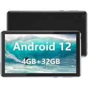 Tablet 7 inch Android 12.0 Tablet, 4GB+32GB ROM  1TB Expand , Quad-Core, WiFi, GMS, Dual Camera, Educational, Games  Black