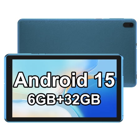 Tablet 7 inch Android 14.0 Tablet, 4GB RAM 32GB ROM (512GB Expand), Quad-Core, WiFi, GMS, Dual Camera, Educational, Games