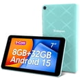 thumbnail image 1 of Tablet 7 inch Android 15 Tablets, 3GB RAM 32GB ROM 1TB Expandable,Penta-core Processor，Wi-Fi 6, 5G Dual-Band，3000mAh Battery, Ducational,Green, 1 of 8