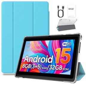 PUTECCH Tablet 7 inch Android 15 Tablets with Case,1024 x 600 HD,3GB RAM 32GB ROM 1TB Expand,Penta-Core,3500mAh Battery,GMS Certified(Blue)