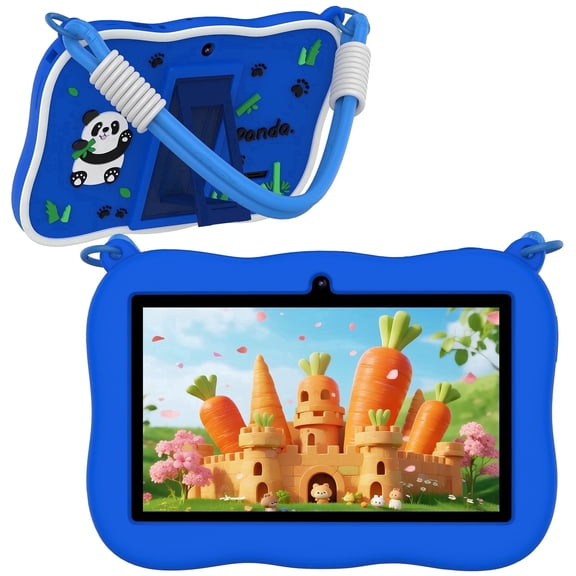 Tablet 7 inch Kids Tablet,Android 13,4GB RAM 32GB ROM,1024x600 Touch Screen with Kid-Proof Case Parental Control,Blue