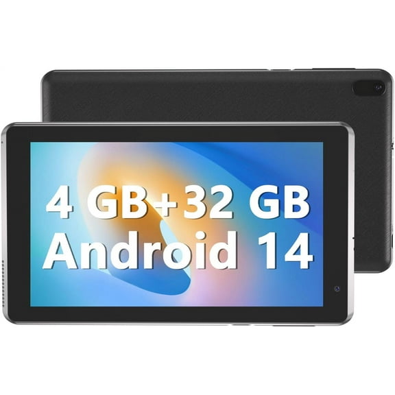 Tablet Android 14 Tablets, 8 inch Tablet 4GB RAM, 32GB ROM Support 512GB Expand Computer Tablet PC, Quad-Core Processor, IPS Touch Screen, 2+5MP Dual Camera, 4300mah Battery, Wifi Tableta