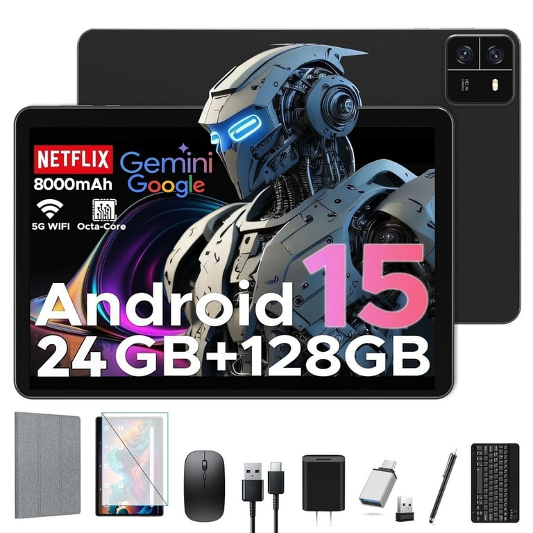 Tablet Android 15 Tablet,24GB RAM 128GB ROM /1TB TF, Octa-Core AI