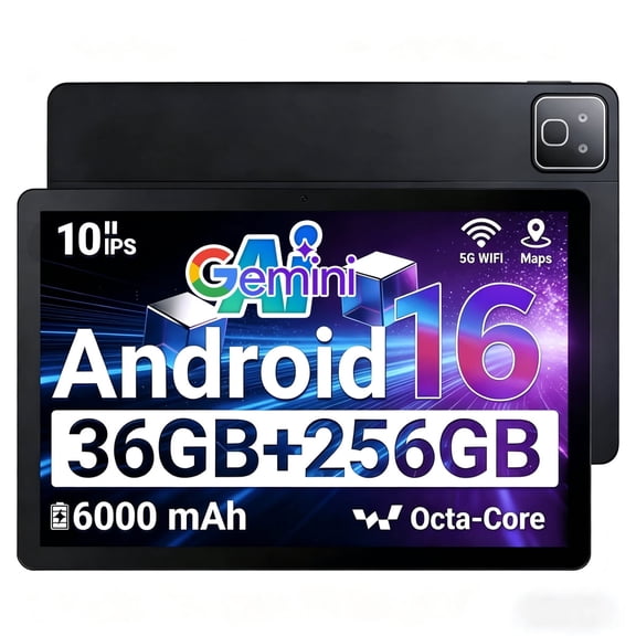 BUFO X6PRO 10Inch Android 16 Gemini AI Tablet Octa-Core T310 36GB+256GB 1TB Expand WiFi6 BT5.2 Widevine L1 5MP+8MP Dual Camera 6000mAh
