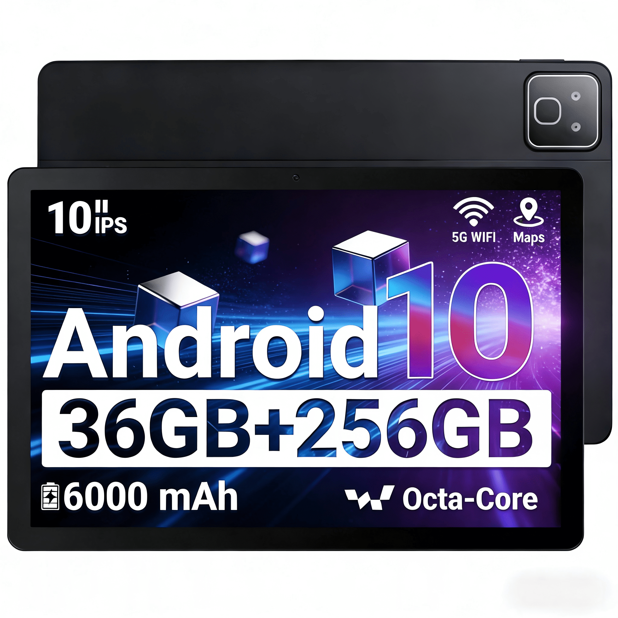 Android 16 10 Inch Tablet, 36GB+256GB 1TB Expand, Octa-Core T310, WiFi 6 BT5.2, Widevine L1, 5MP+8MP Dual Camera, 6000mAh