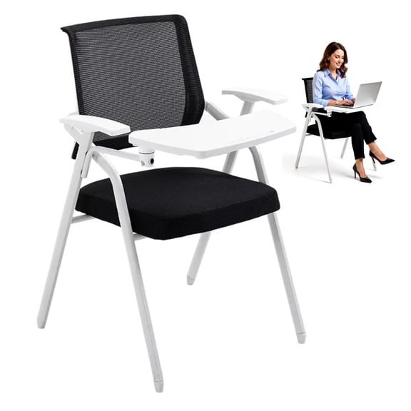 Tablet Arm Chairs Folding Conference Room Chairs with Desk Attached Stackable Chairs Reception Chair for School Classroom Training Room