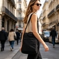 thumbnail image 1 of Tablet Bag Nylon Women's Shoulder Crossbody Handheld Bag Large Capacity Protective Design, Water Resistant Storage Easy Carry Bag for School Office Commute Students Daily Use, 1 of 5