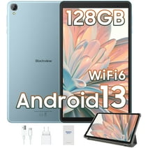 Tablet Blackview Tab 50 WiFi Android 13 Tablet 128GB ROM 8GB RAM WiFi 6 Wifi Computers Tablet Google GMS, Blue
